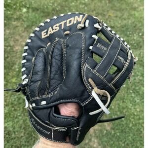Easton 12.5 RHT Black Softball Pattern Leather Adult Glove 5-Finger Wed-288